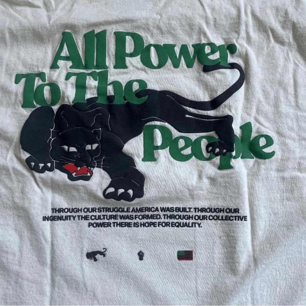 “All Power to the People” Tee with Panther Design